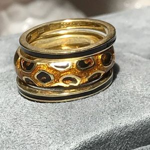1990’s vintage premium Hildago stack enamel rings